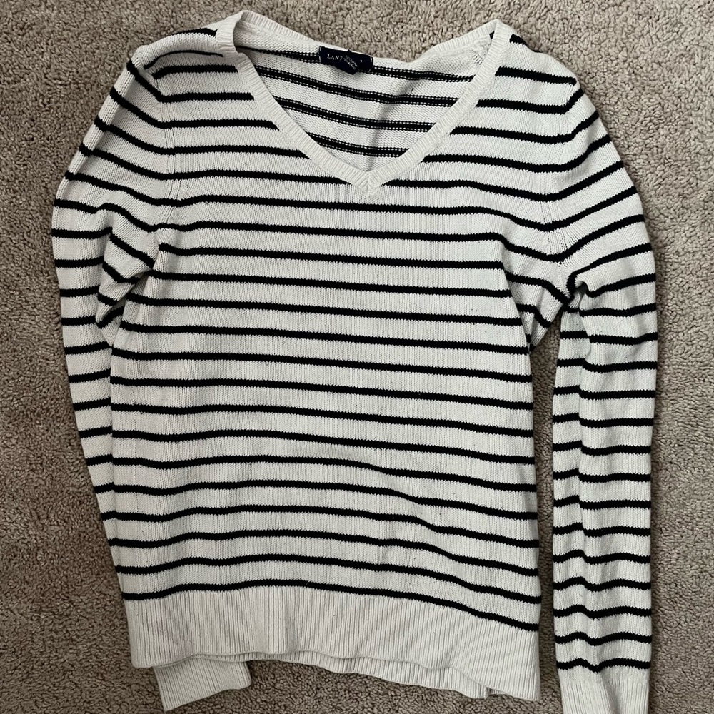 Black and white striped sweater